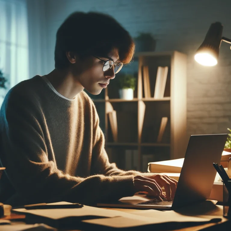 person editing LinkedIn profile on laptop